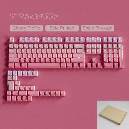 Gradient Side-Printed PBT Keycap Set (133–136 Keys)