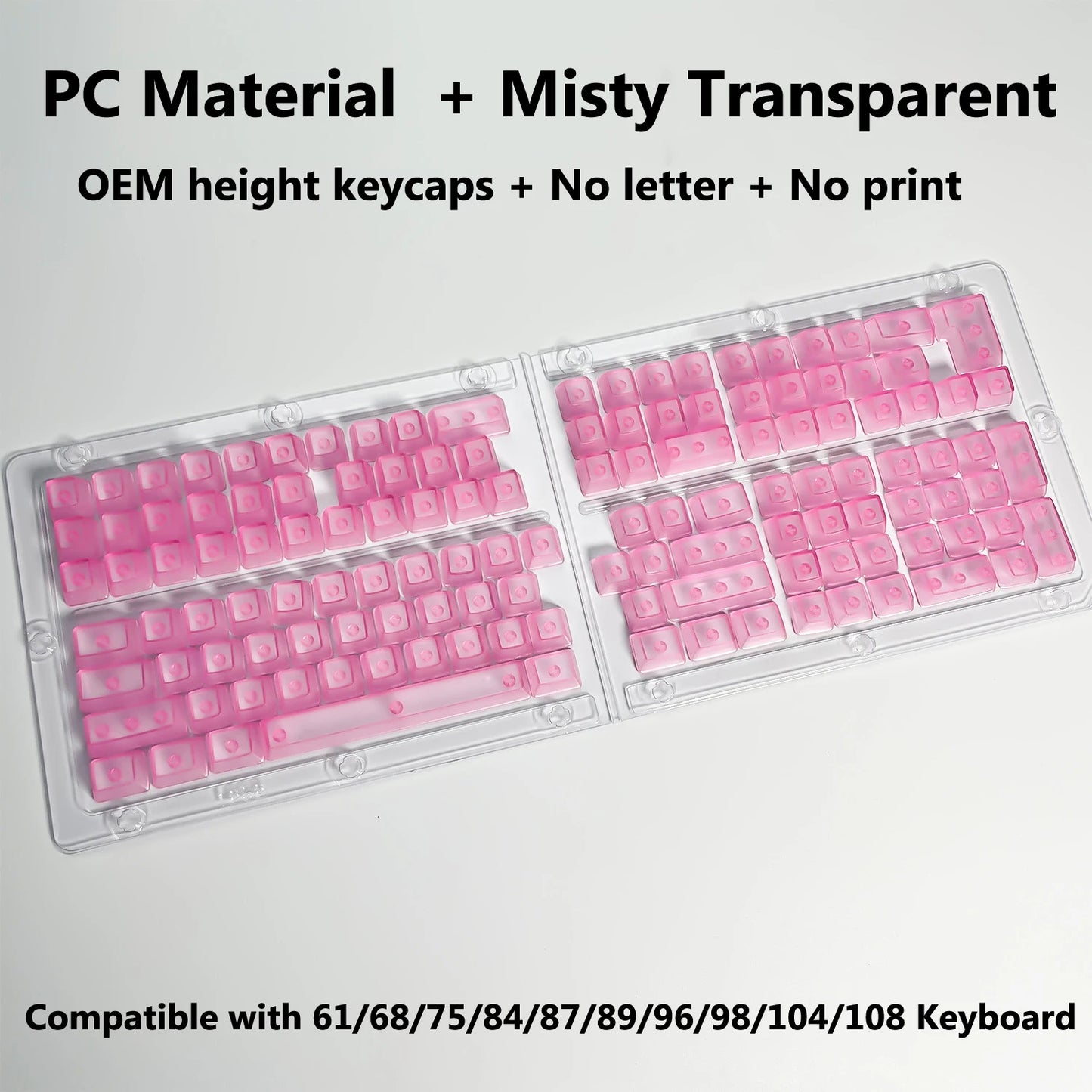 Rainbow Keycaps Full Set for Mechanical Keyboard - Transparent RGB Key