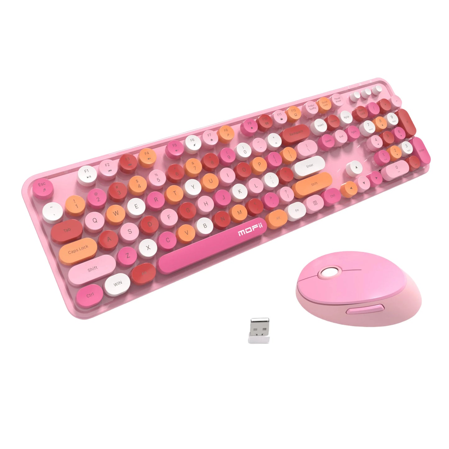 Wireless Typewriter Keyboard And Mouse Combo 2Point4G Plug And Play