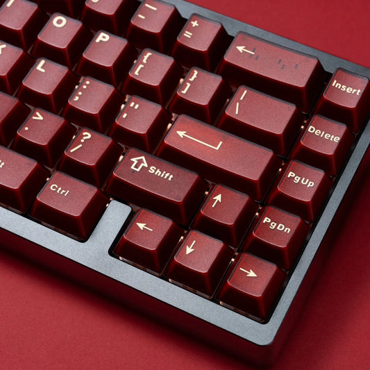Wine Red Double Shot ABS Keycaps Cherry Profile for Gateron MX Switches